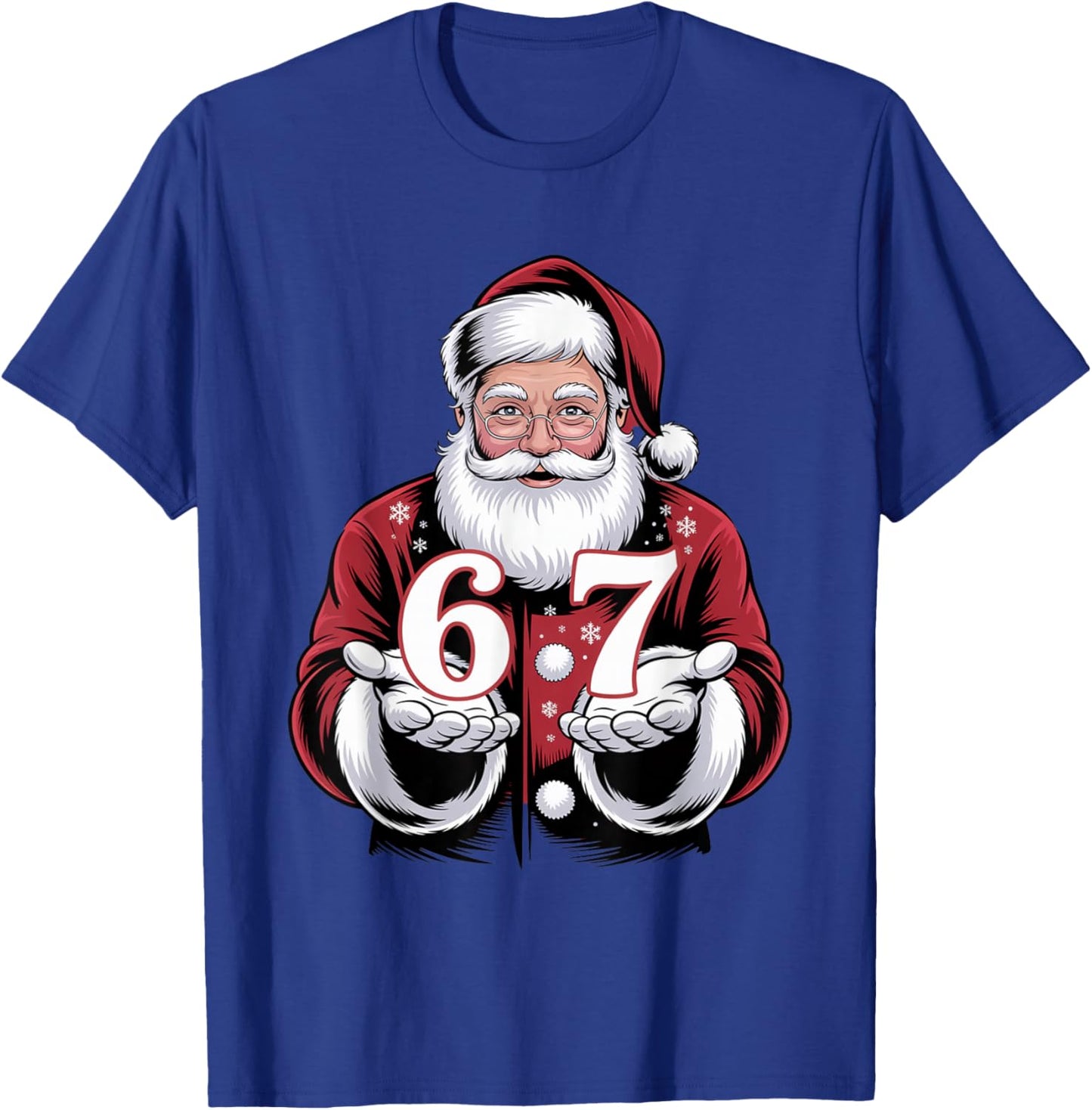 Christmas 67 Funny Xmas Six Seven Ugly Sweater 6-7 T-Shirt - T-Shirt | Royal