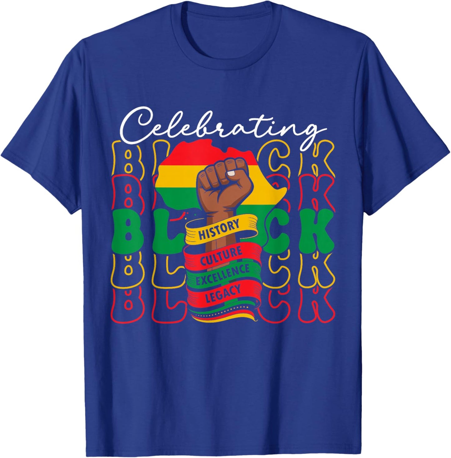 Celebrating Black History Month African American History T-Shirt - T-Shirt | Royal