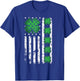 Vintage US American Flag Shamrocks for St Patricks Day 2026 T-Shirt - T-Shirt | Royal
