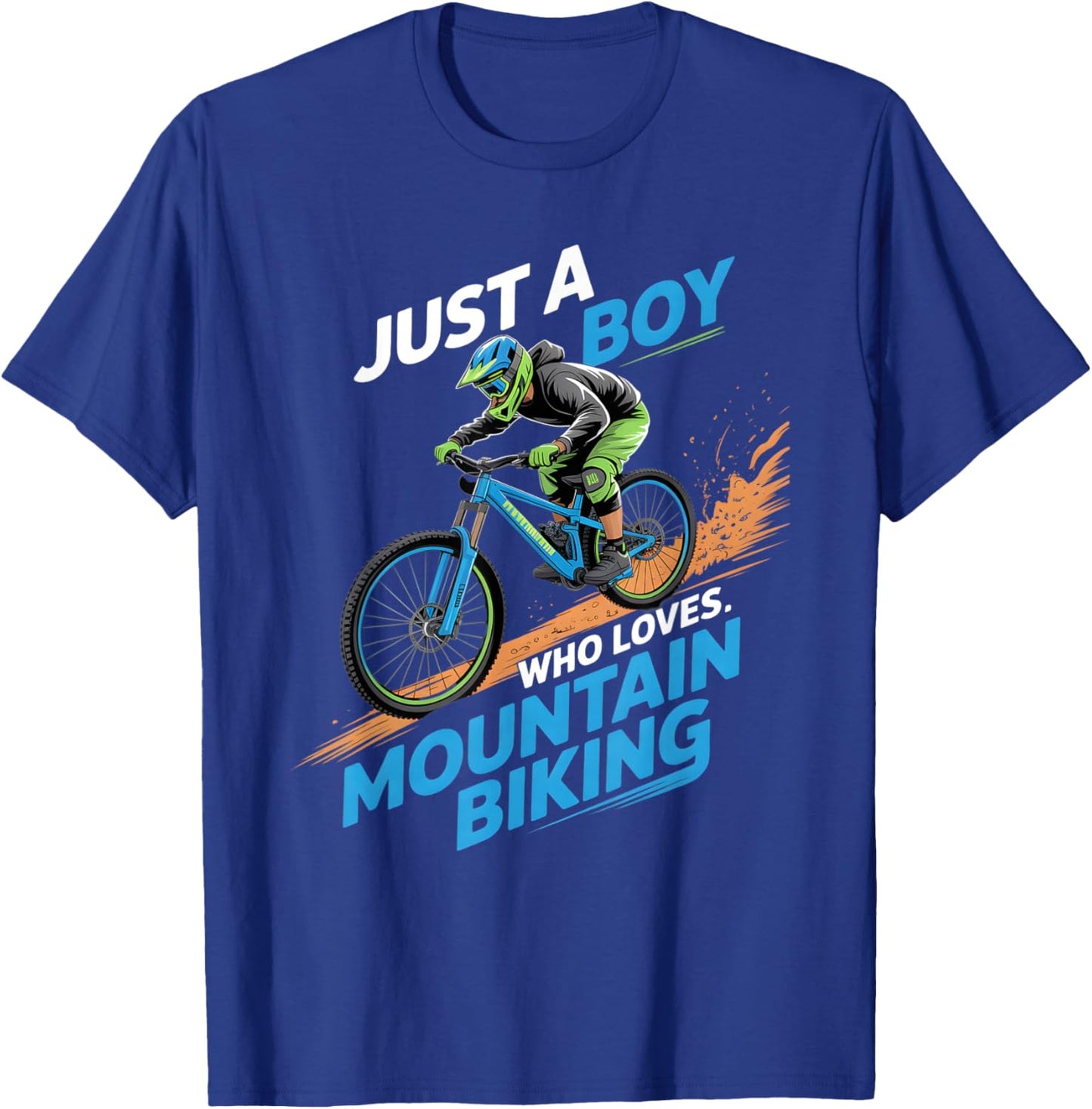 Boys Mountain Biking T-Shirt - T-Shirt | Royal