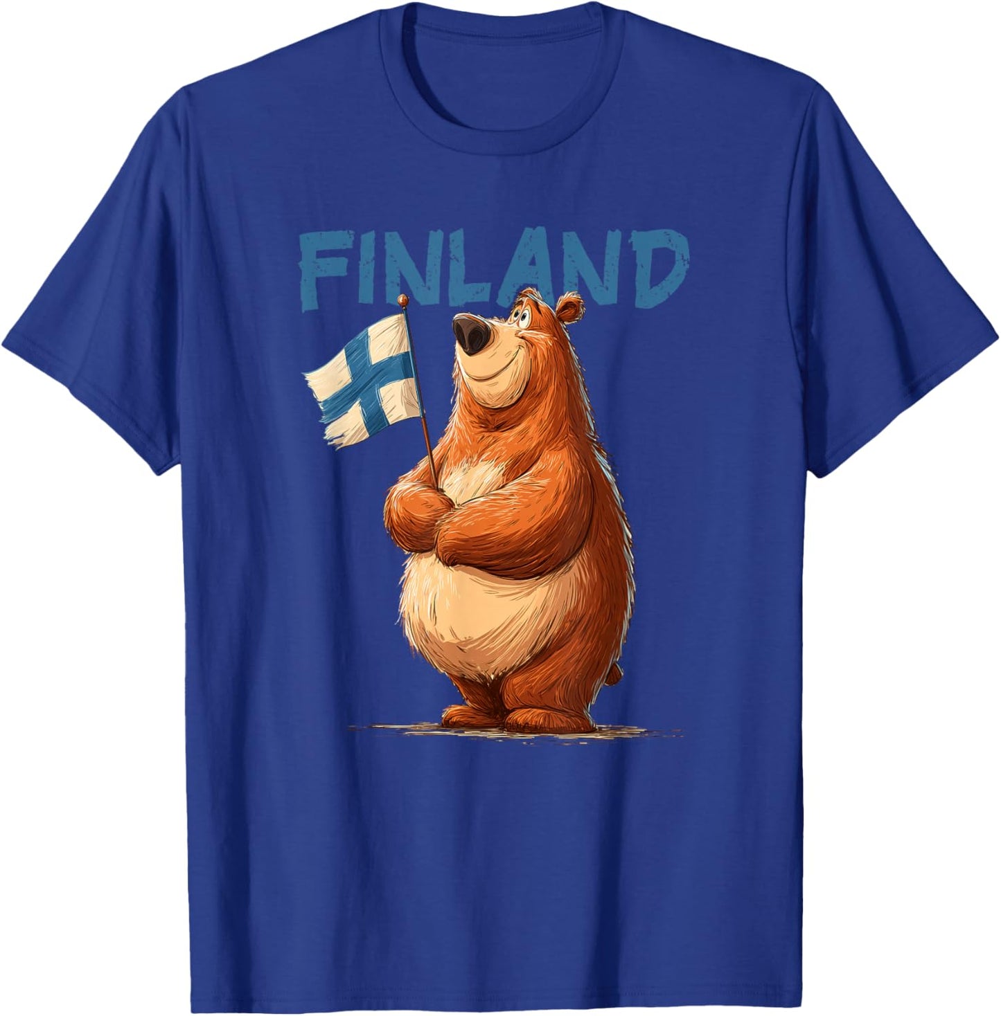 Cute Finland Bear with Finnish Flag Costume T-Shirt - T-Shirt | Royal