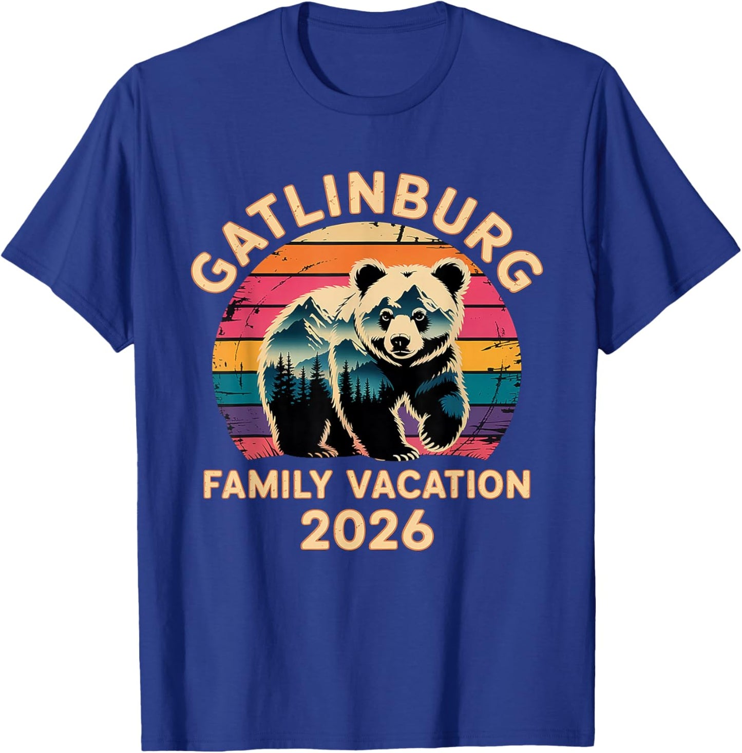 Baby Bear Souvenir Family Vacation Tennessee Gatlinburg 2026 T-Shirt - T-Shirt | Royal