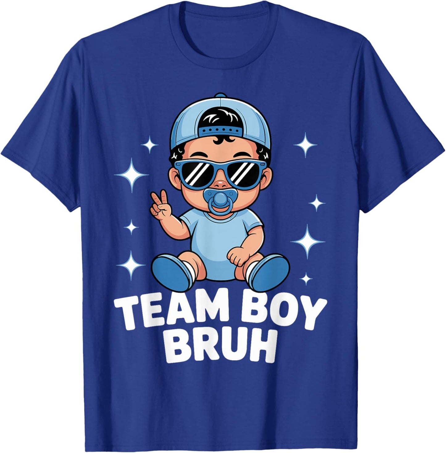 Team Boy Bruh Baby Announcement Gender Reveal Family Party T-Shirt - T-Shirt | Royal