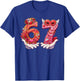 Valentine 67 Six Seven 6 7 Meme Funny Valentines Girls Women T-Shirt - T-Shirt | Royal