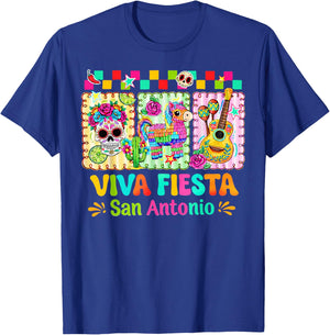 Preppy Viva Fiesta San Antonio Mexican Women Girl Kid T-Shirt - T-Shirt | Royal