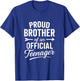 Proud Brother of an Official Teenager - 13th Birthday Fun T-Shirt - T-Shirt | Royal