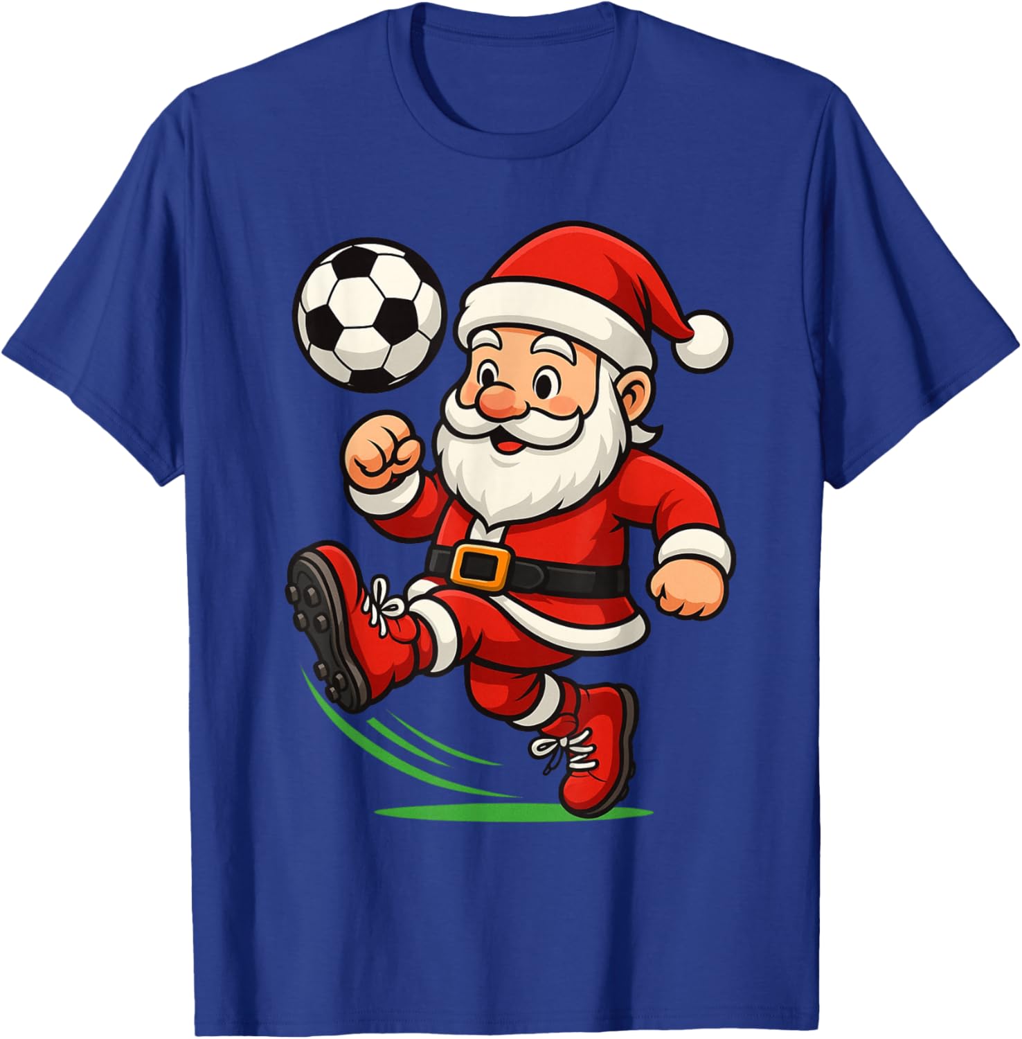 Santa Soccer Player Christmas Xmas Boys Men Kids Toddler T-Shirt - T-Shirt | Royal