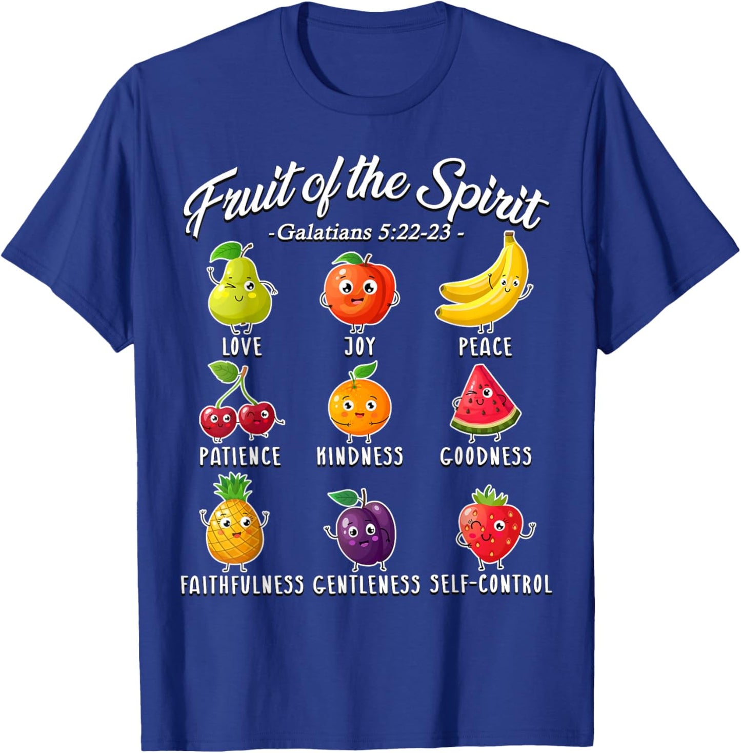 Fruit of The Spirit Christian Faith for Jesus God Lover T-Shirt - T-Shirt | Royal