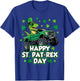 Happy St Pat Trex Day Dino St Patricks Day Toddler Boys T-Shirt - T-Shirt | Royal