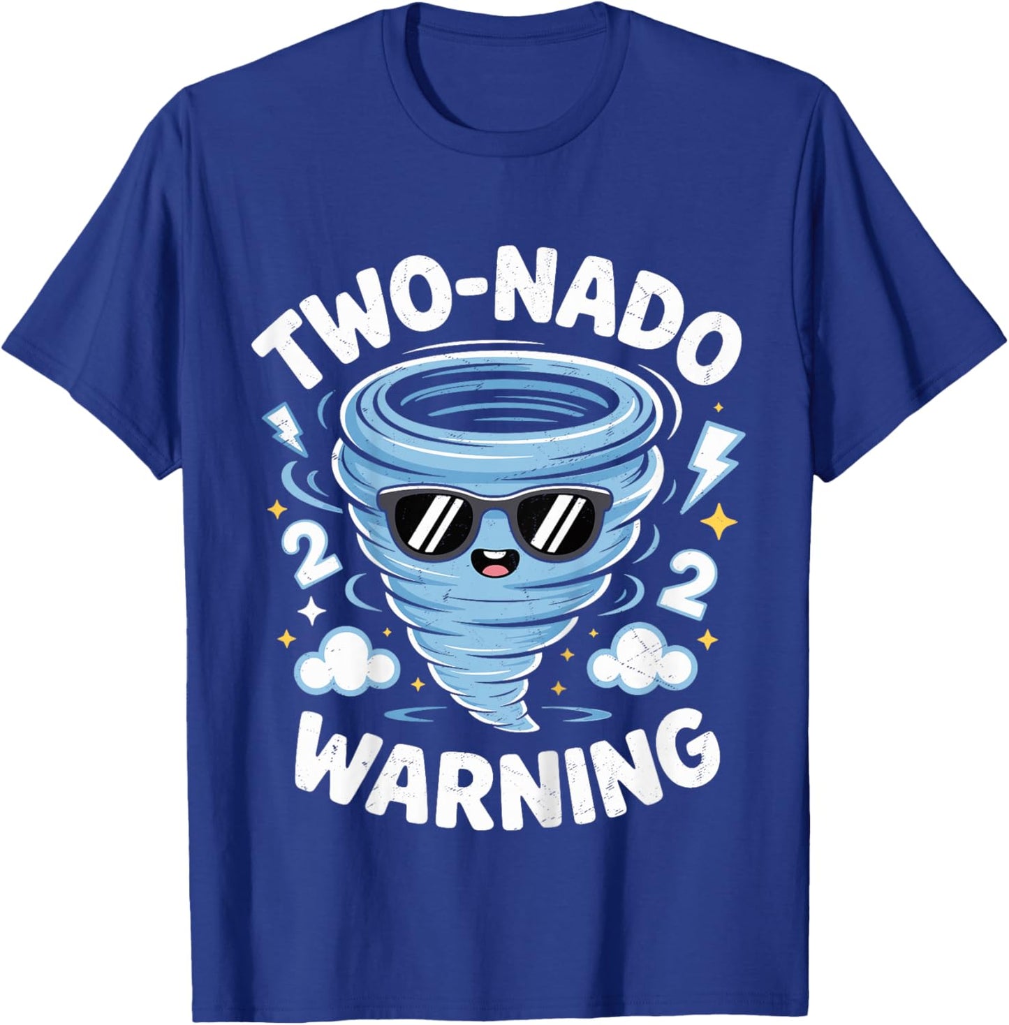 Two Nado Warning Tornado 2nd Birthday 2 Year Old Boys Kids T-Shirt - T-Shirt | Royal