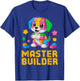 Master Builder Dog Lover Building Bricks Blocks Kids Toddler T-Shirt - T-Shirt | Royal