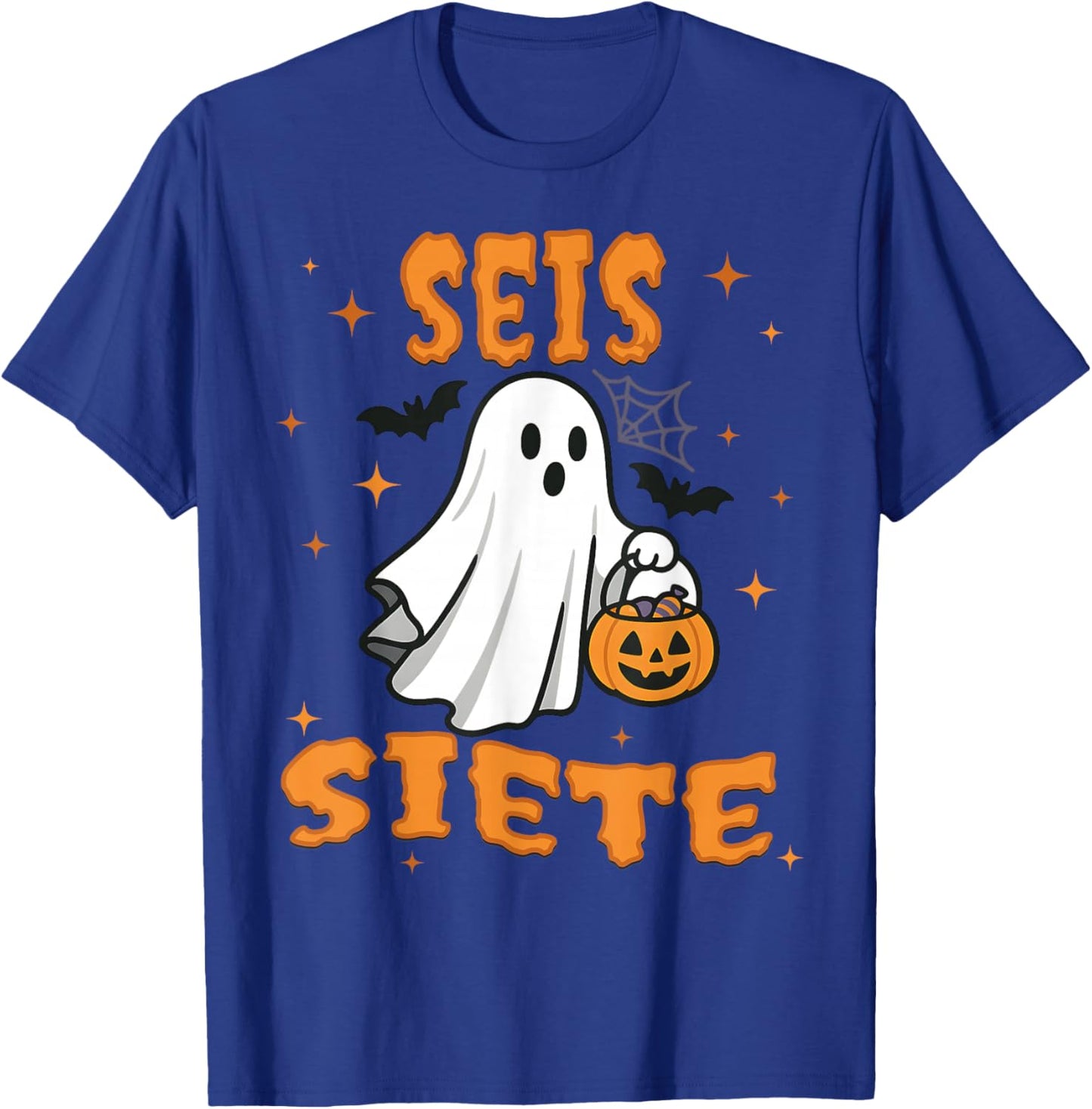 SEIS Siete Spanish Halloween 67 Boys Kids Six Seven Espanol T-Shirt - T-Shirt | Royal