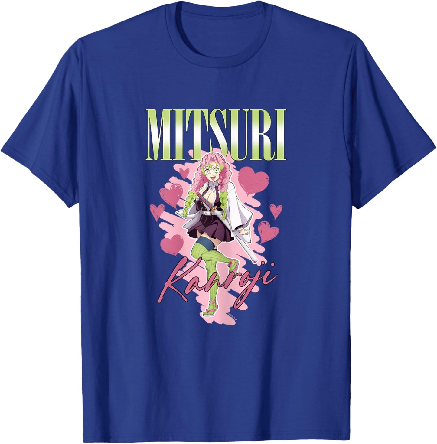 Demon Slayer: Kimetsu no Yaiba Mitsuri Kanroji Love Heart T-Shirt - T-Shirt | Royal