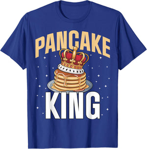 Breakfast Foodie Pancakes Lover - Pancake King T-Shirt - T-Shirt | Royal