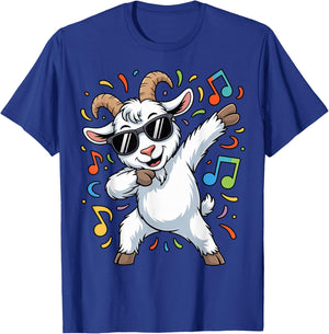 Goat Dabbing Funny Party Dancing Animal Lover T-Shirt - T-Shirt | Royal