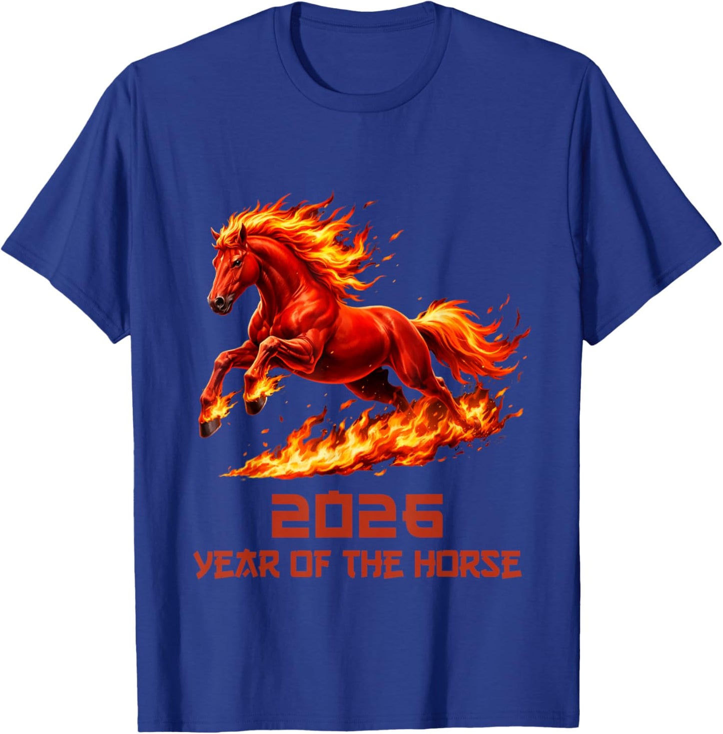 Horse Chinese Zodiac Lunar New Year 2026 T-Shirt - T-Shirt | Royal