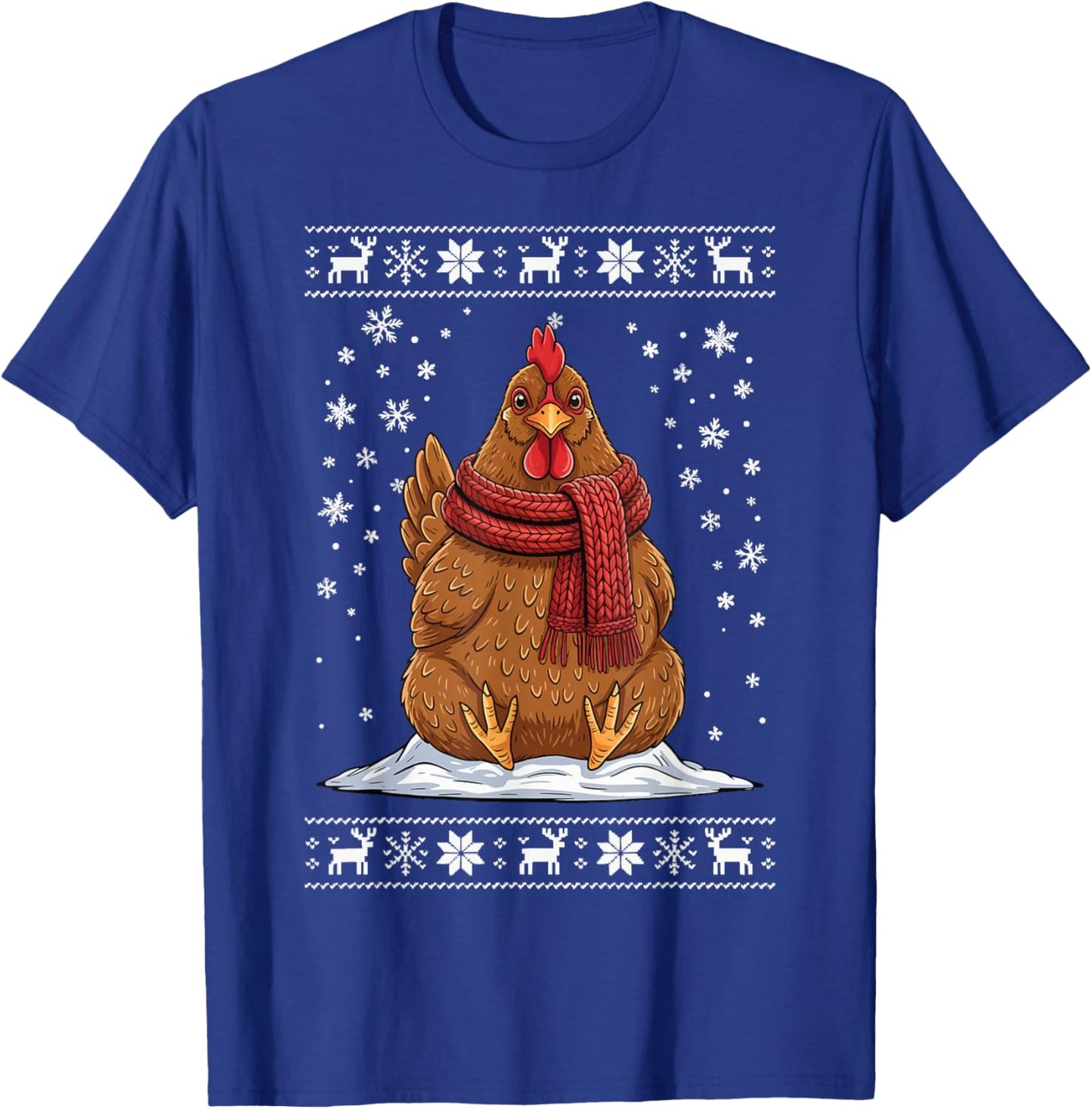 Chicken Ugly Christmas T-Shirt - T-Shirt | Royal