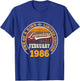 40th Birthday Gift Legendary Since February 1986 40 Yrs Old T-Shirt - T-Shirt | Royal