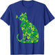 Cat Silhouette Shamrock St Patricks Day Kitten T-Shirt - T-Shirt | Royal