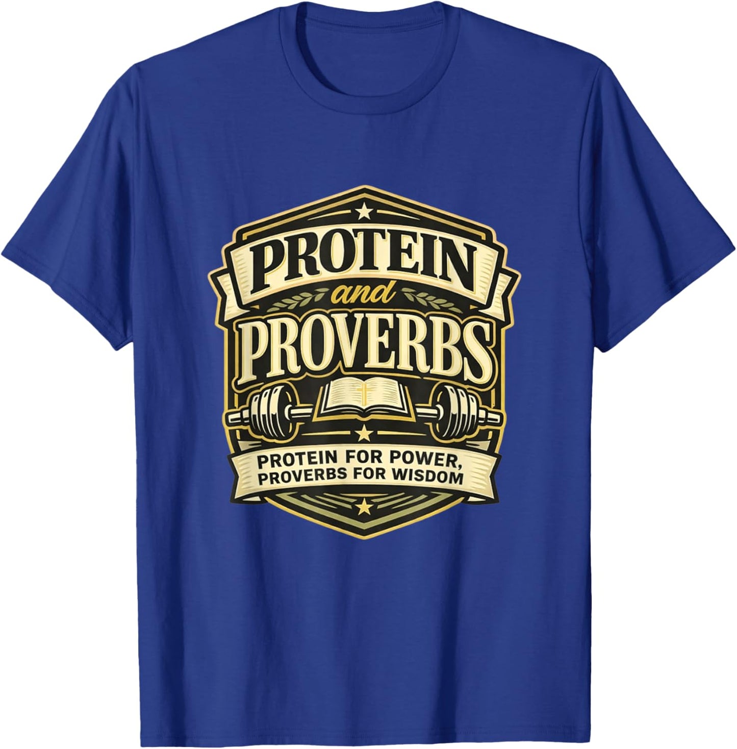 Christian Fitness | Bible Verse Gym Faith Based Workout T-Shirt - T-Shirt | Royal