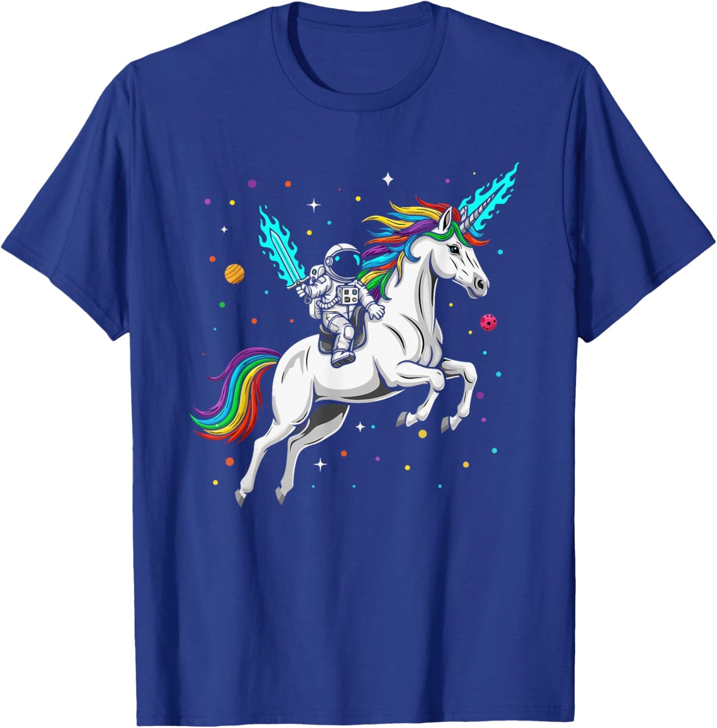 Astronaut Space Unicorn Science T-Shirt - T-Shirt | Royal