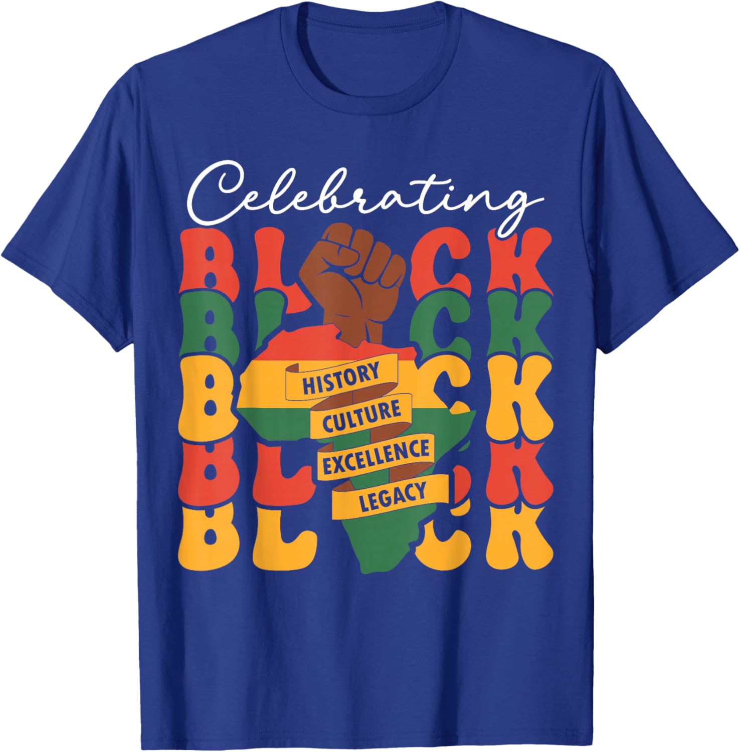 Celebrating Black History Month African American History T-Shirt - T-Shirt | Royal