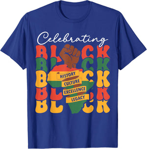 Celebrating Black History Month African American History T-Shirt - T-Shirt | Royal