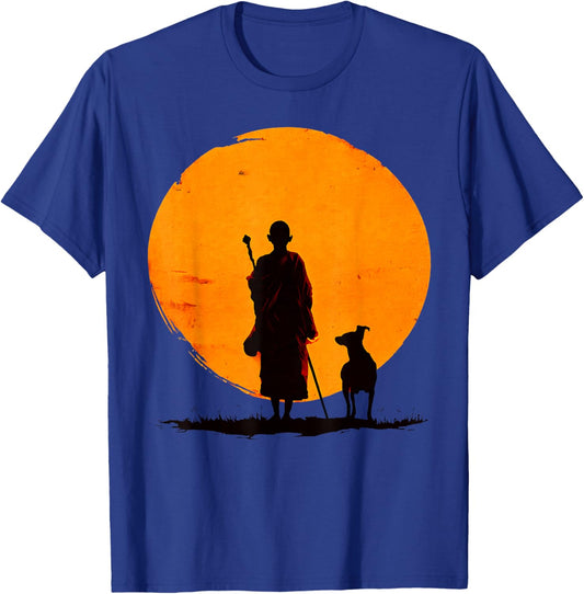 Walk for Peace Monks with Aloka Dog T-Shirt - T-Shirt | Royal
