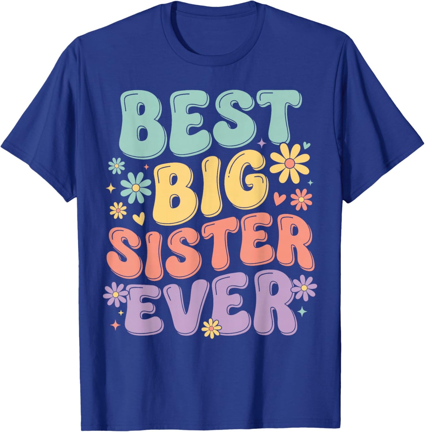 Girls Baby Announcements Cute Big Sister T-Shirt - T-Shirt | Royal