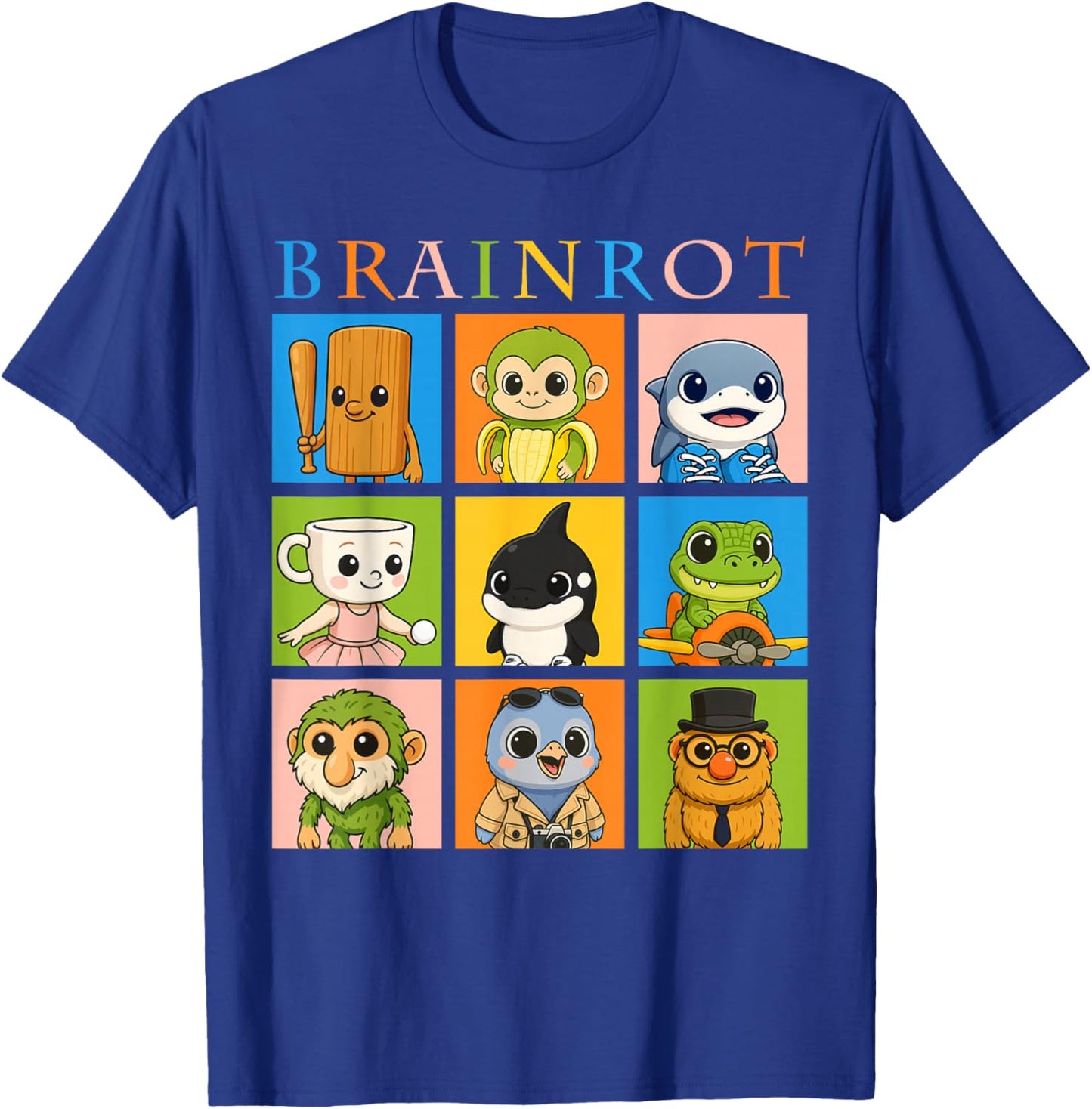 Kids Boys Brainrot Cute Animals AI Generated Meme Los Dicen T-Shirt - T-Shirt | Royal