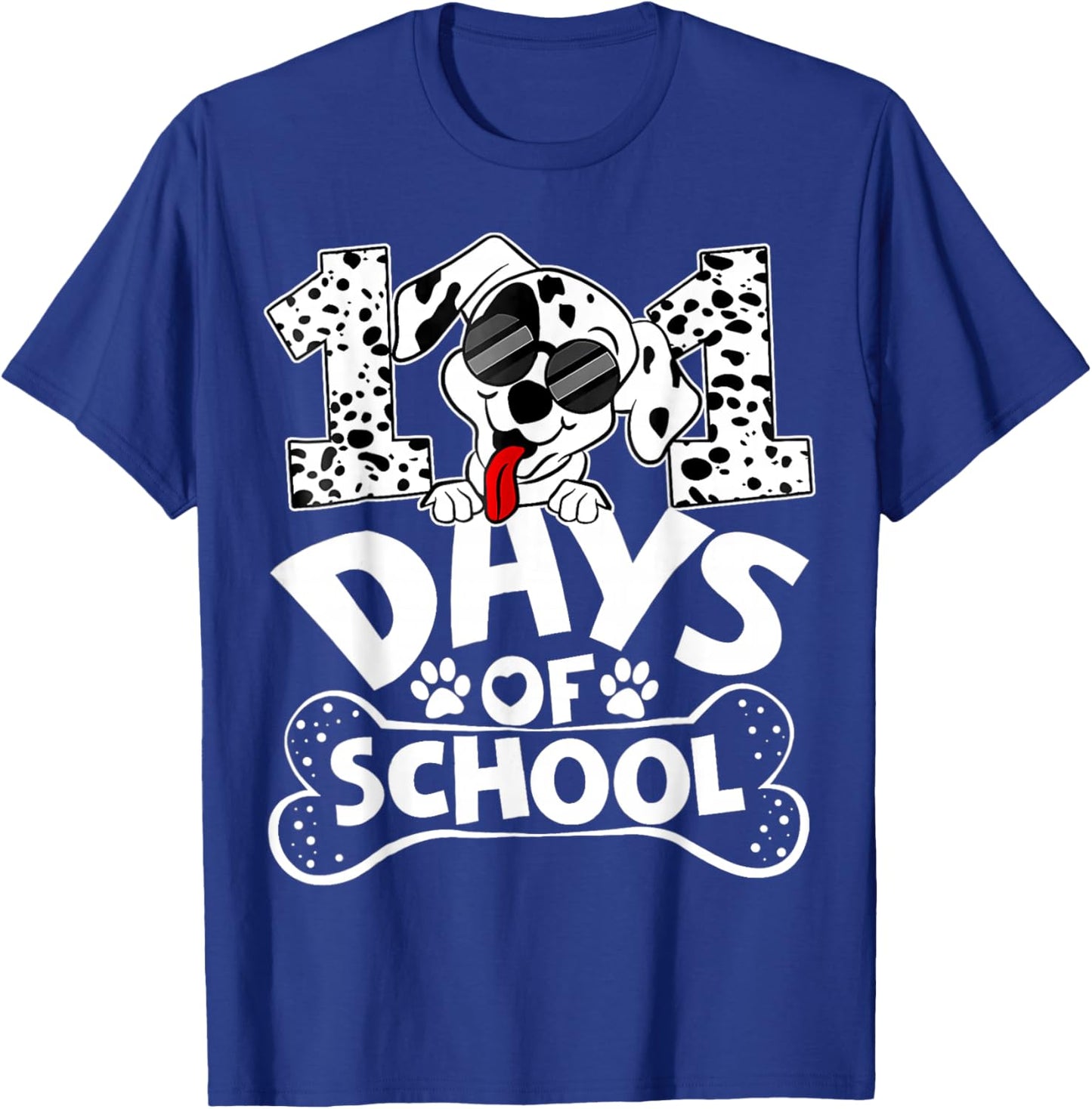 100 Days of School Dalmatian Dog Boy Kid 100th Day of School T-Shirt - T-Shirt | Royal