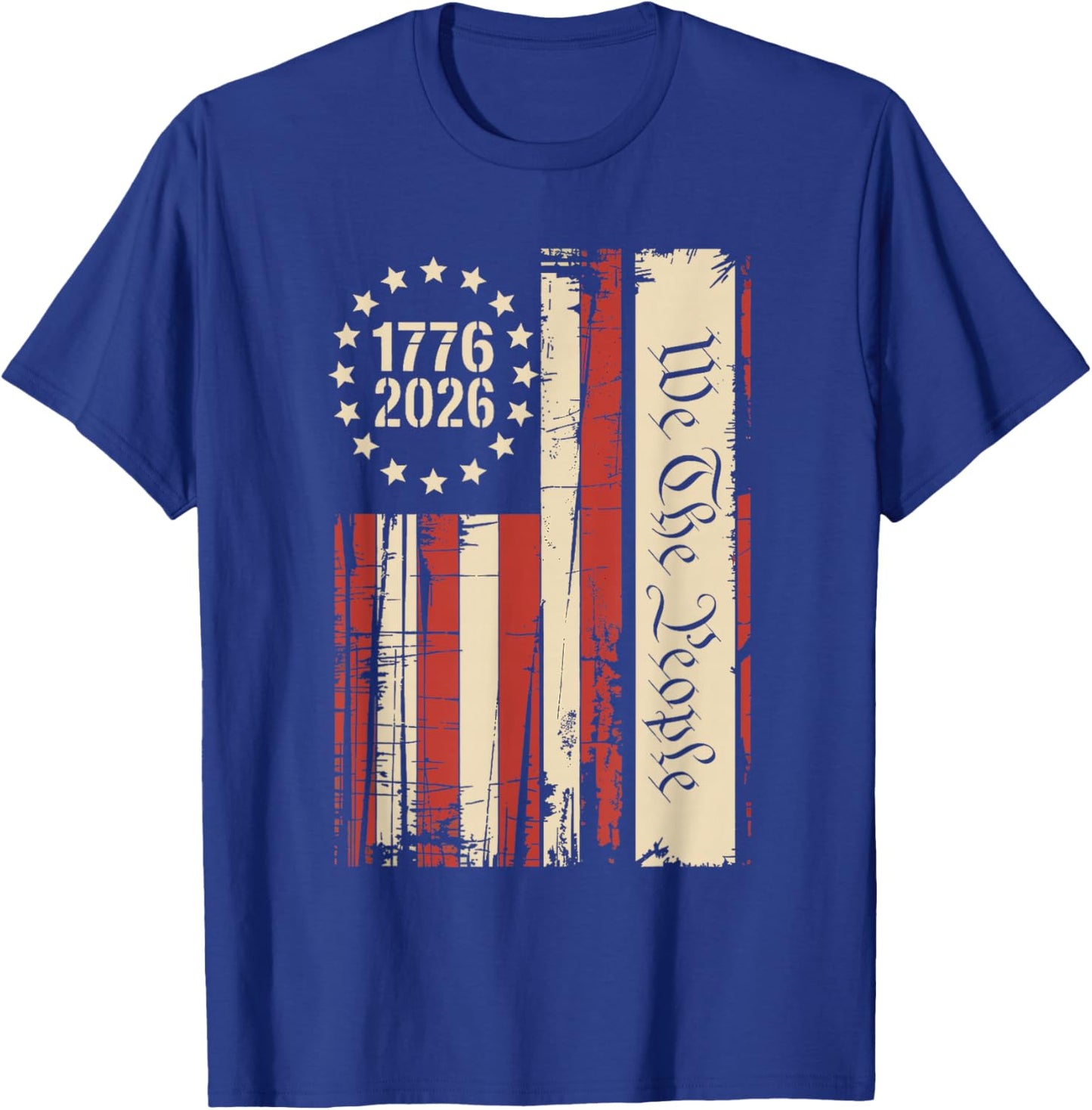 250 Years American 250th Anniversary US USA Flag 4th of July T-Shirt - T-Shirt | Royal