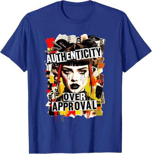 Vintage 90s Grunge Punk Collage Riot Grrrl Aesthetic Graphic T-Shirt - T-Shirt | Royal