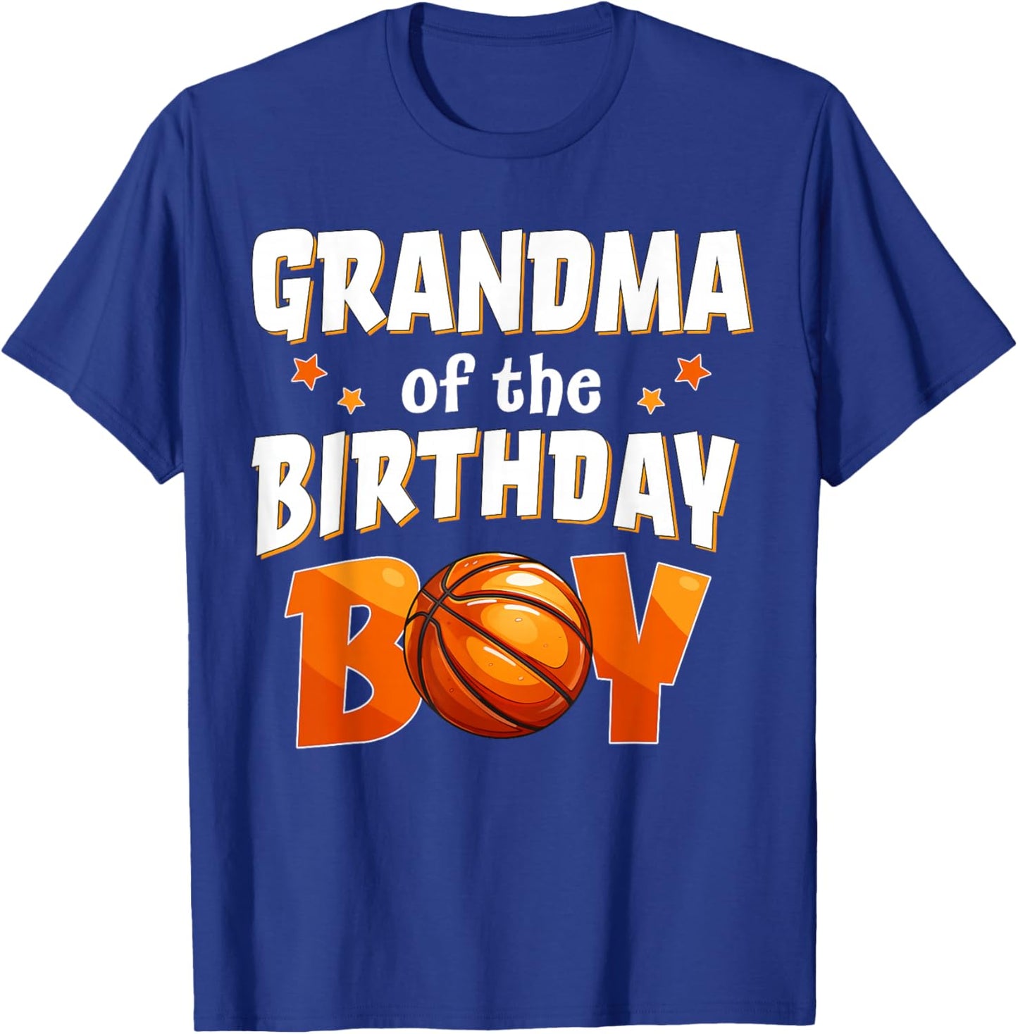 Grandma of The Birthday Boy Basketball Family Matching Sport T-Shirt - T-Shirt | Royal