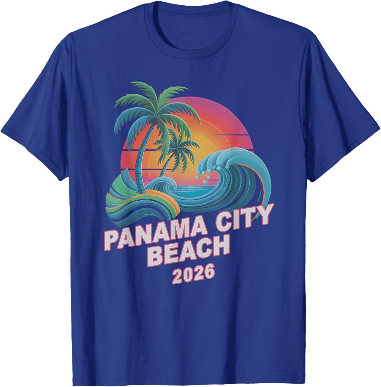 Vintage Panama City Beach 2026 Vacay Travel Vacation All T-Shirt - T-Shirt | Royal