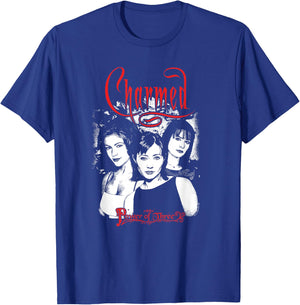 Charmed Black and White Cast Photo Y2K Witches TV Show T-Shirt - T-Shirt | Royal