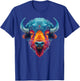 Bison Buffalo Colorful Art Graphic T-Shirt - T-Shirt | Royal