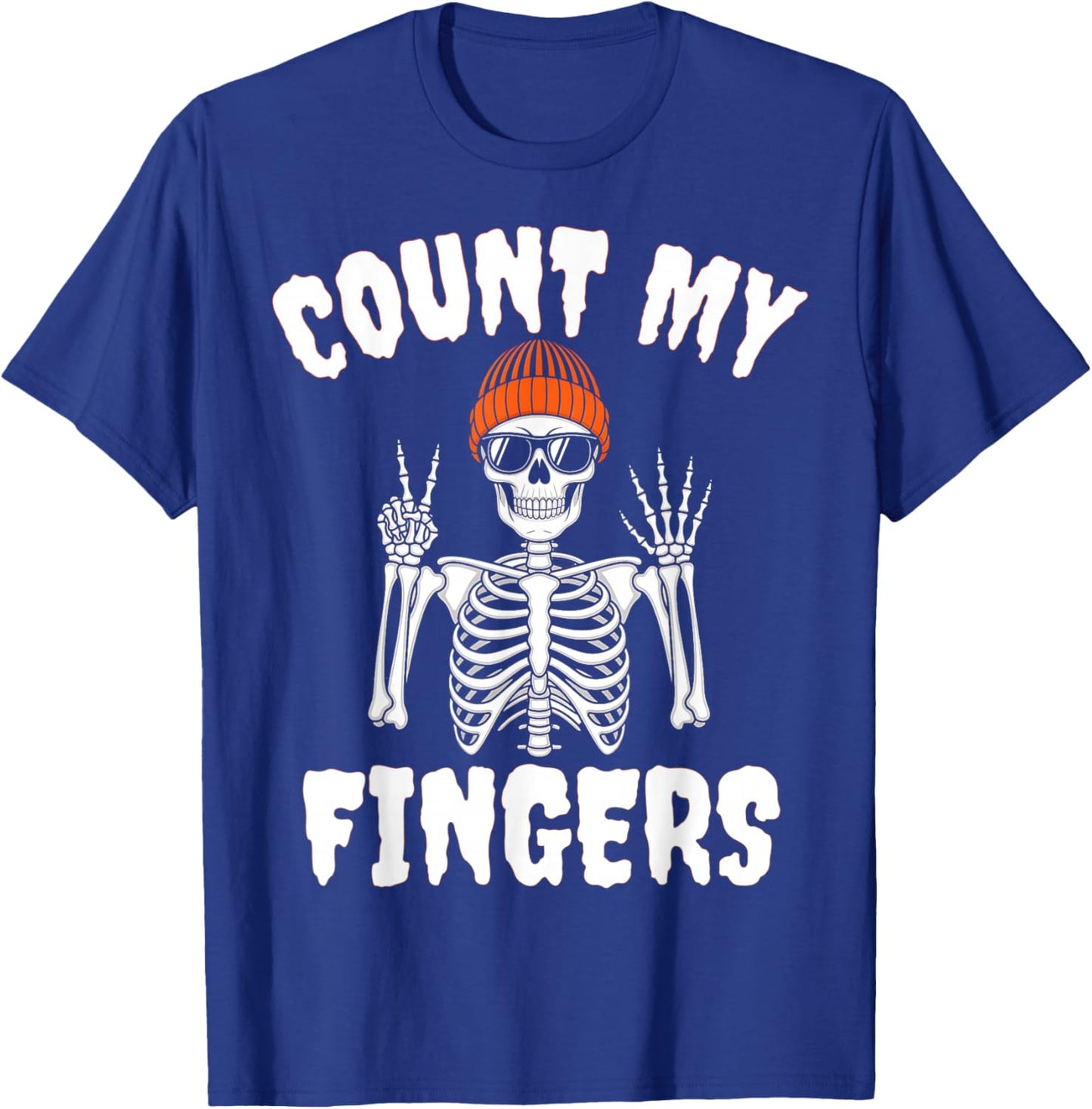 67 Halloween Skeleton Funny Brainrot Meme Kids Six Seven T-Shirt - T-Shirt | Royal