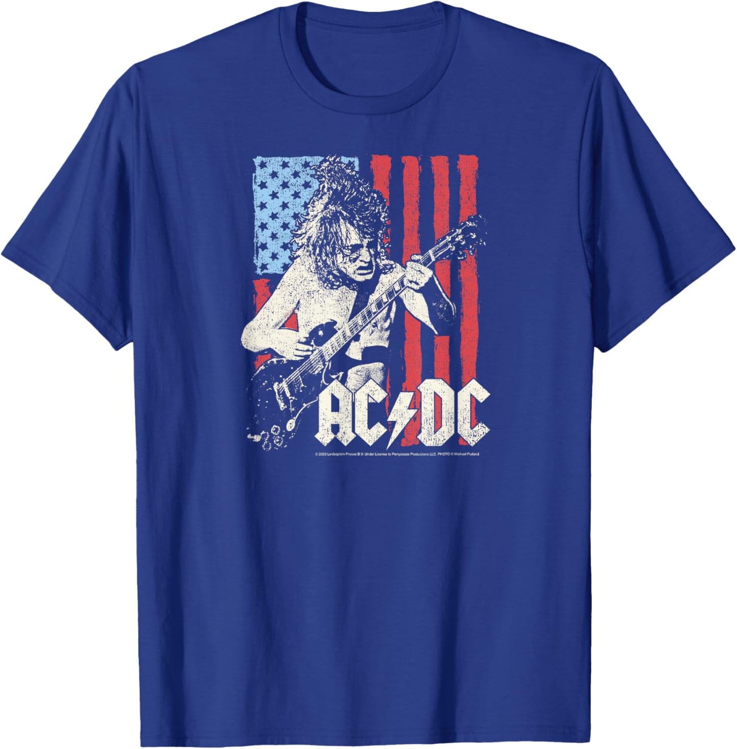 ACDC - American Flag T-Shirt - T-Shirt | Royal