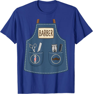 Barber Hair Stylist Funny Cool Apron Barbershop Costume T-Shirt - T-Shirt | Royal