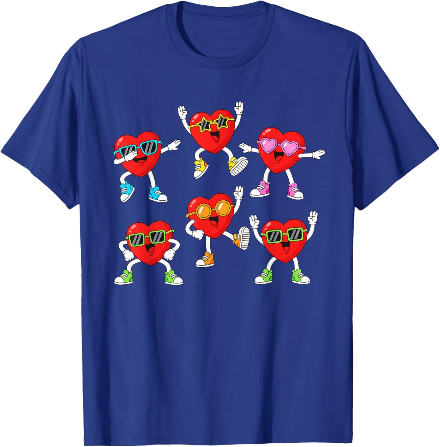 Funny Hearts Valentines Day for Teens Kids Boys Girls T-Shirt - T-Shirt | Royal