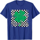 St. Patrick’s Green Clover Checker Design Retro Aesthetic T-Shirt - T-Shirt | Royal