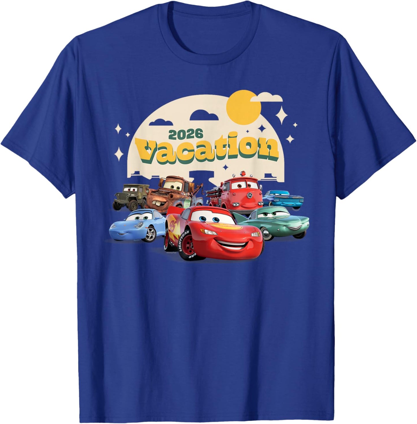 Disney and Pixar's Cars 2026 Vacation Matching Group Trip T-Shirt - T-Shirt | Royal
