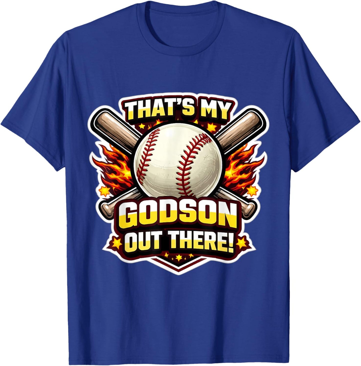 That's My Godson Out There Proud Baseball Godfather Godchild T-Shirt - T-Shirt | Royal