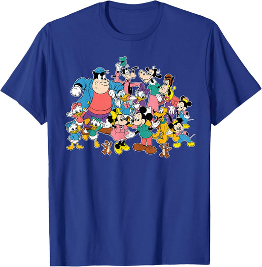 Disney Mickey Mouse & Friends Retro Matching Group Pose T-Shirt - T-Shirt | Royal