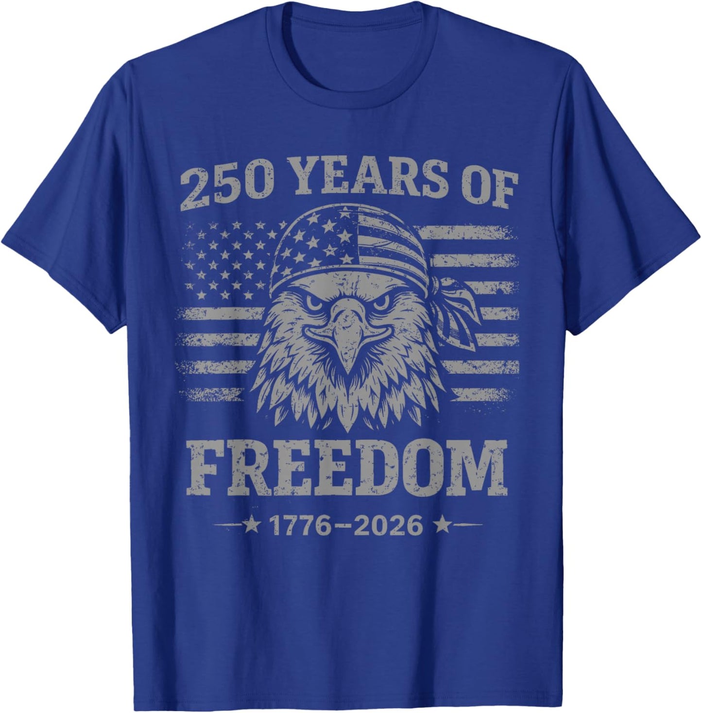 Flag Vintage 250 Years American 1776 2026 250th USA Birthday T-Shirt - T-Shirt | Royal