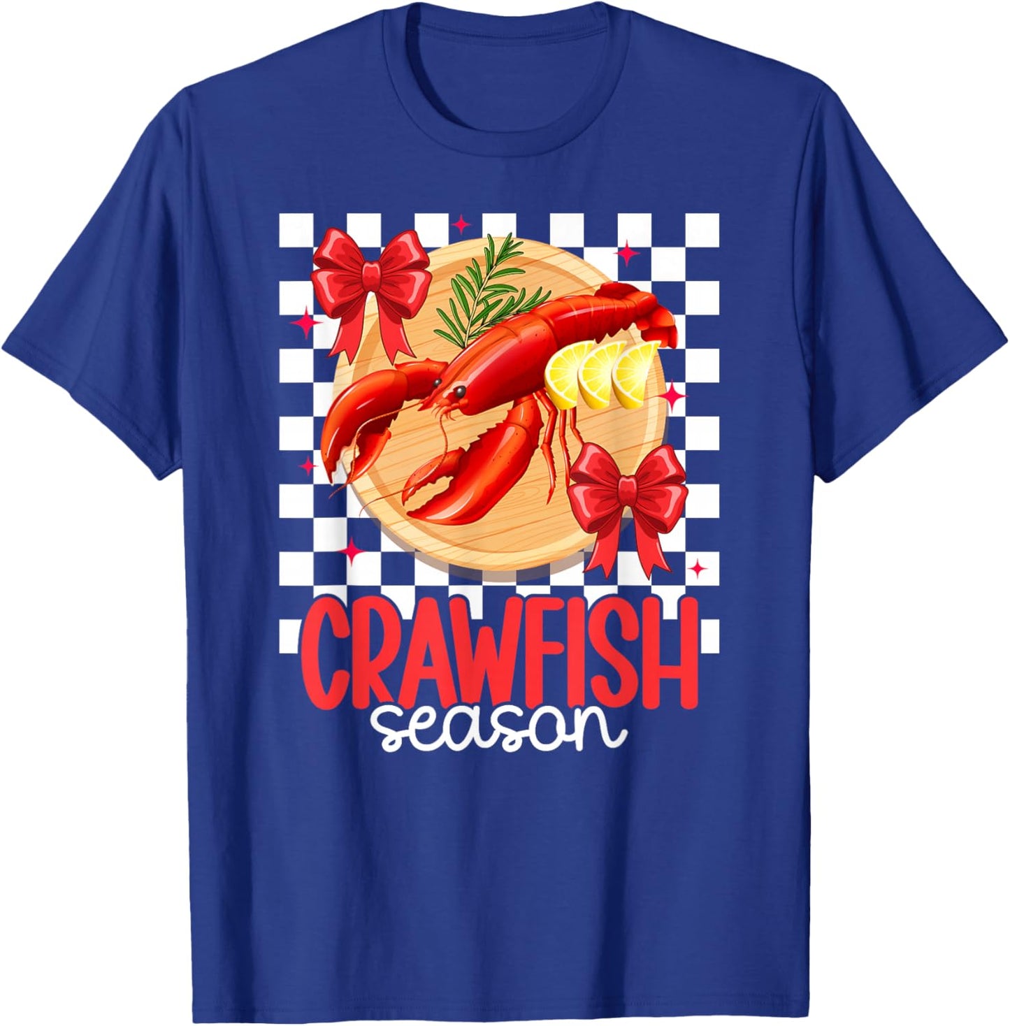 Crawfish Season Coquette Crawfish Boil Crawfish Lover T-Shirt - T-Shirt | Royal