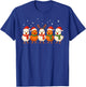 Christmas Lights Chicken Santa Kawaii Xmas Tree Holiday T-Shirt - T-Shirt | Royal