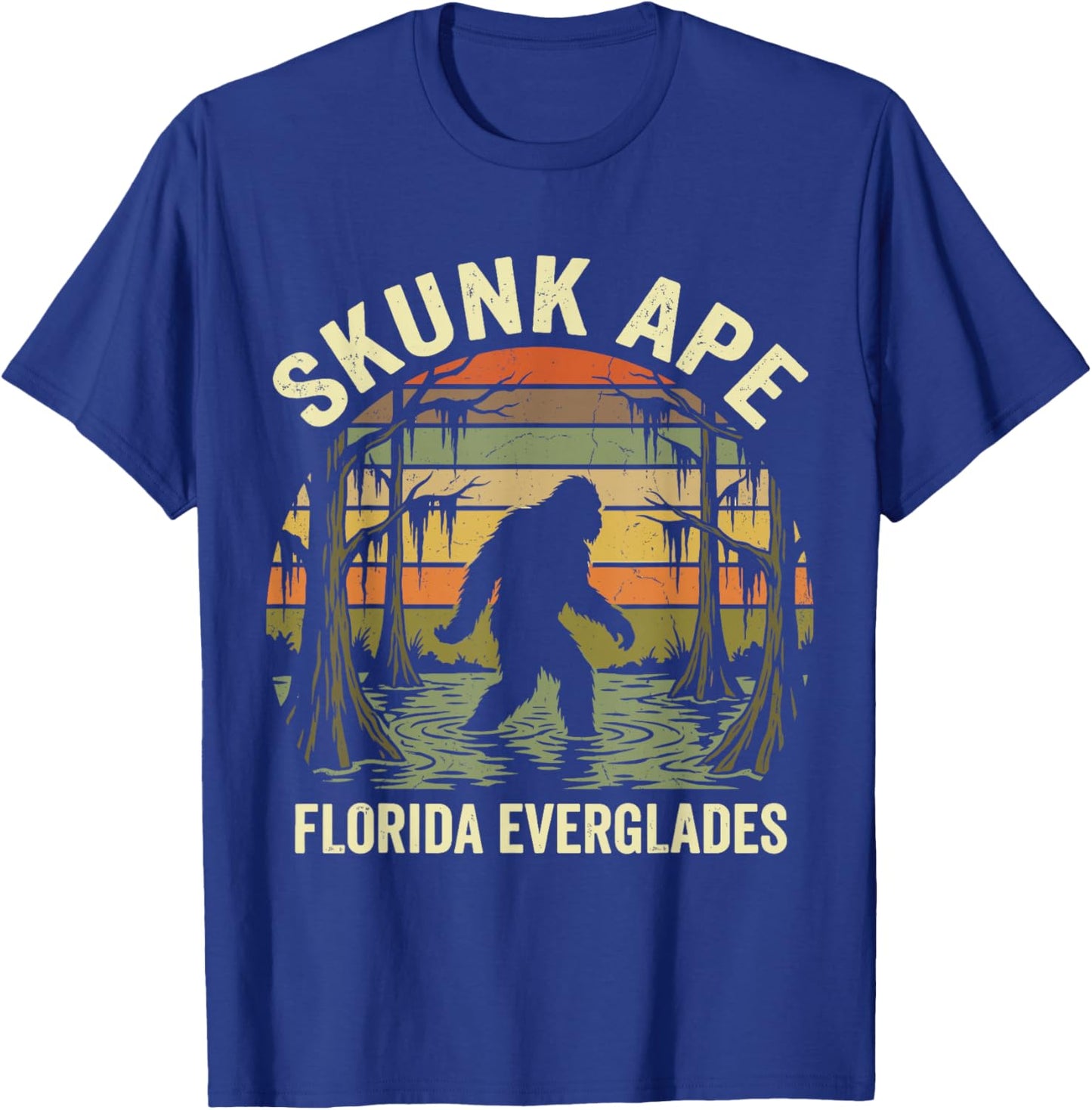 Skunk Ape Cryptid Funny Florida Everglades T-Shirt - T-Shirt | Royal