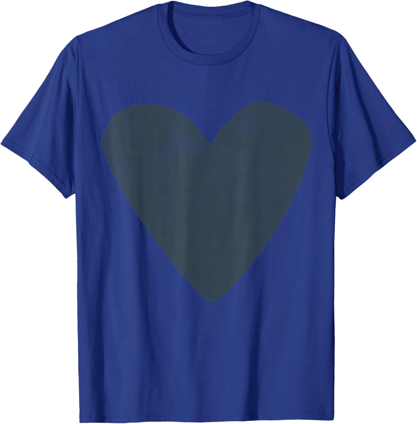 Cute Valentines Day Designer Heart Charcoal Grey Valentine T-Shirt - T-Shirt | Royal